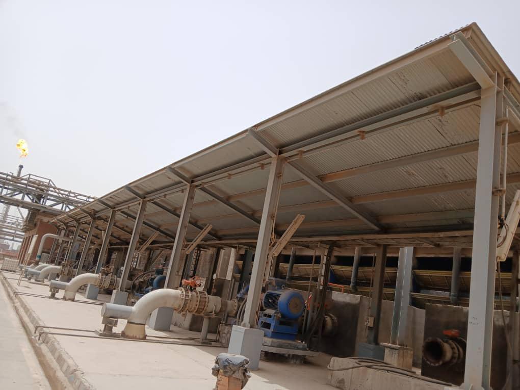 مونتاژکاری سازه فلزی سایبان و آلاچیق حمیدی در بندرماهشهر